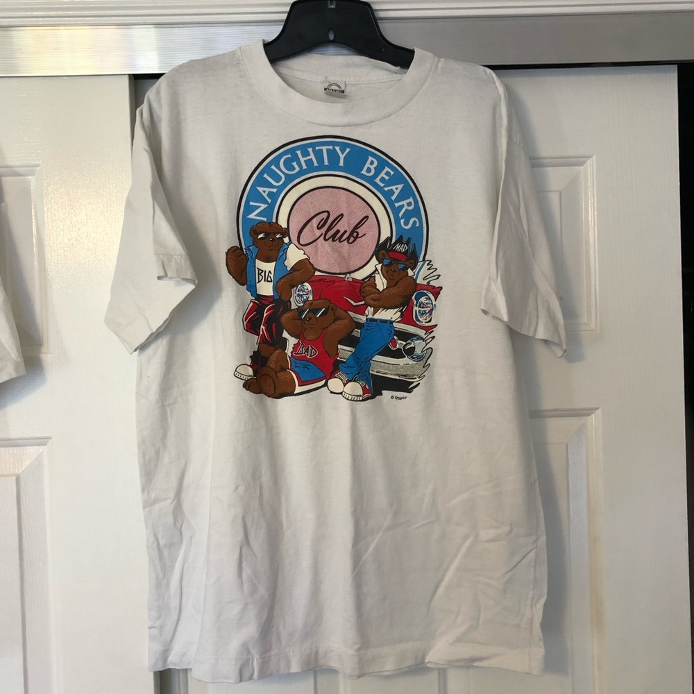 vintage unisex naughty bears club t shirt